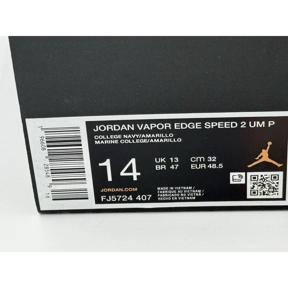 Size 14 - Nike Jordan Vapor Edge Speed 360 2 Michigan PE FJ5724-407 No Box Lid